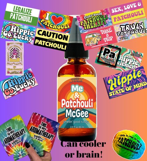 Frankie & Myrrh Aromatherapy Spray - Patchouli Orange Vanilla (2 Fl Oz) + Bonus Sticker Pack & Gift