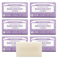 Dr. Bronner's Pure-Castile Magic Soap Bars (Lavender, 5 oz, 6-Pack)- Bath Soap with Regenerative Organic Certified Oils- For Face, Body & Hair - Gentle, Biodegradable, Vegan- Bar Soaps for Men & Women