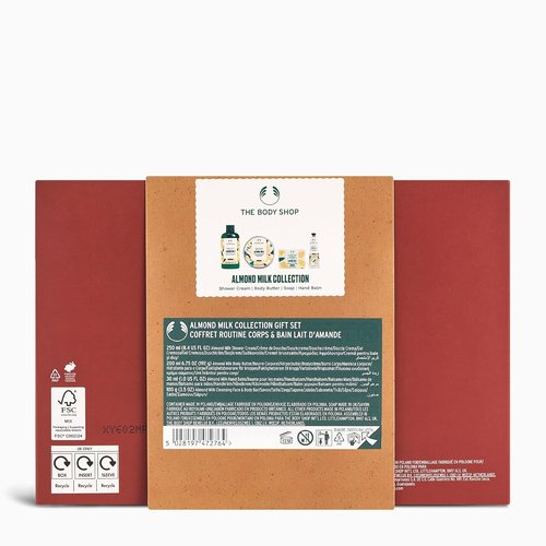 The Body Shop Almond Milk Collection Gift Set | 4-Piece Vegan Shower Cream, Body Butter & Hand Balm