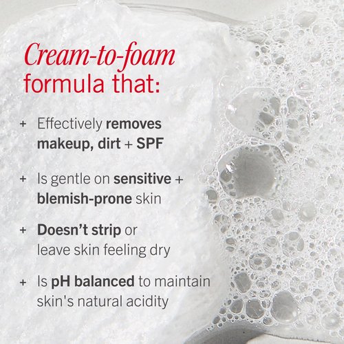 First Aid Beauty Ultra Gentle Cream-to-Foam Facial Cleanser – Makeup Removing Face Cleanser - Face Wash with Colloidal Oatmeal & Glycerin, for Sensitive, Acne & Blemish-Prone Skin, 6 oz