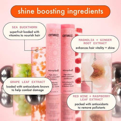 Amika Mirrorball High Shine Conditioner - Antioxidant Protection for Radiant Hair