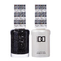 DND Gel Black Polish Set - UV/LED Gel Polish & Air Dry Nail Lacquer Duo | Chip-Free, 0.5 Fl Oz Each