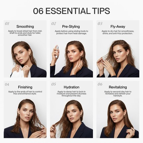 Cocco Hair Perfecting Serum with PQC, Anti-Frizz & Anti-Humidity Shine Serum, Heat Protectant for Smooth Hair, UV Protection, 3.4 fl oz (100 ml)