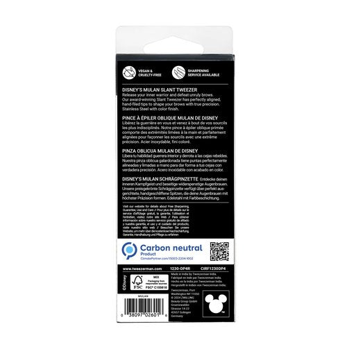 Tweezerman Mulan Slant Tweezer - Eyebrow Tweezers for Women and Men