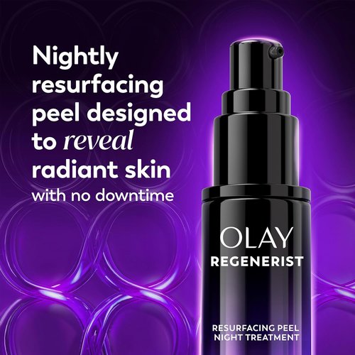 Olay Regenerist Overnight Face Peel - Anti-Aging Chemical Peel Mask with Hexa-Repair Peptide & Lactic Acid, 1.0oz
