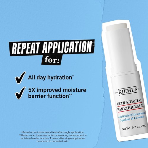 Kiehl's Ultra Facial Repair Balm - On-the-Go Hydration Stick with Squalane & Ceramides | 0.3 oz for All Skin Types