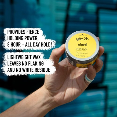 Got2b Glued Hair Wax - Fierce Hold Styling Wax for Strong, Lasting Styles | 2 oz