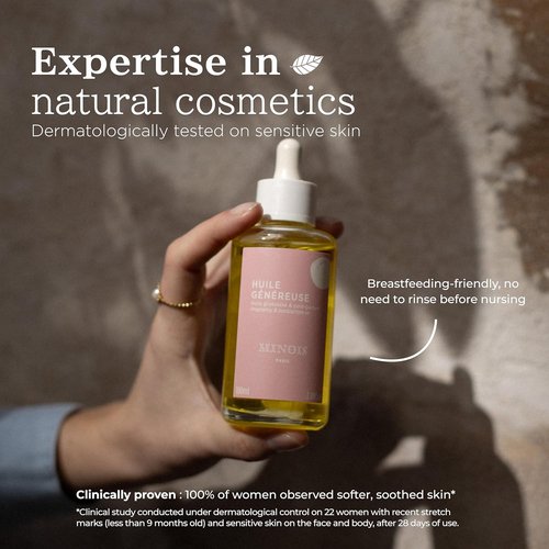 Minois Paris Pregnancy Body Oil - Organic Stretch Marks Prevention & Firming Skin Therapy - Made in France