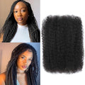 Afro Kinkys Bulk Human Hair -100% Real Human Hair for Mini Twist, Braiding, Loc Extensions & Crochet, 14 Inch 50g 4c Kinky Curly Hair Bundles, Natural Afro Bulk for Dreadlocks