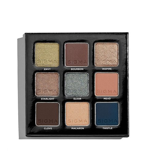 Sigma Beauty On-the-Go Eyeshadow Palette - Ivy | 9 Bold Shades in Matte, Shimmer & Metallic Finishes - Vegan & Highly Pigmented