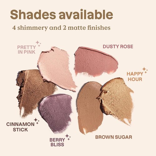 ATTITUDE Oceanly Eyeshadow - EWG Verified Matte Cream in Dusty Rose | Vegan & Plastic-Free, 0.16 Fl Oz