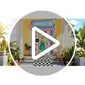 1950s Retro Diner Party Decorations Set with Banner Rug and Props