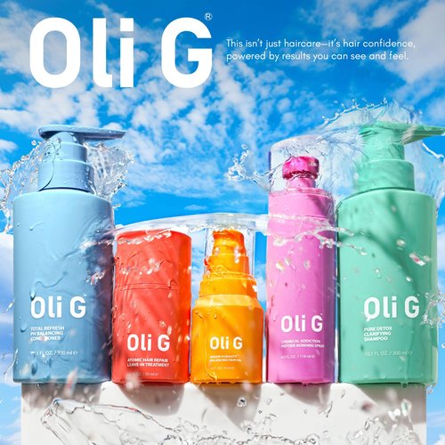 Oli G Pure Detox Clarifying Shampoo 10.1 fl oz / 300 ml – Deep Cleansing Shampoo with Lemon Extract – Build-Up Removing, Scalp-Refreshing & Prep-Boosting Formula for All Hair Types