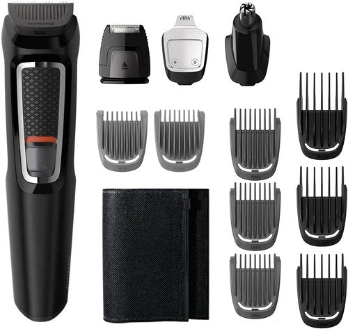 Philips Multigroom Kit - Versatile Beard, Hair & Body Grooming Set | Sleek Black Design