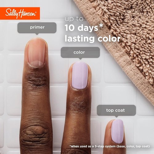 Sally Hansen Miracle Gel Nail Polish Color Grip Primer and Base Coat| Salon Quality, Gel-Like Formula, Two-Step System, No UV Light Needed, Long Lasting | Clear, Glossy