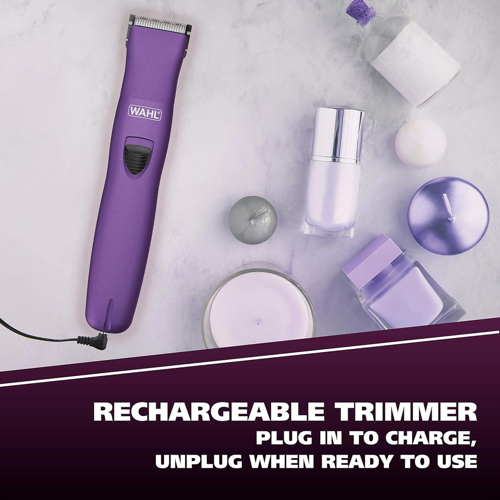 Wahl Pure Confidence Rechargeable Electric Trimmer - Smooth Shaving & Trimming for Face, Underarms, Eyebrows & Bikini Areas | Model 9865-100