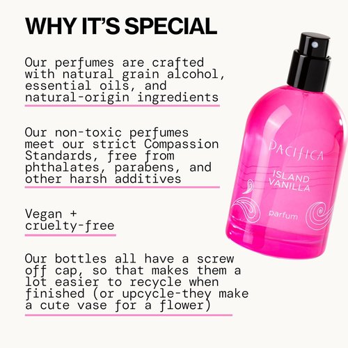 Pacifica Island Vanilla Spray Perfume - 2 Ounce | Long-Lasting Fragrance for Everyday Use