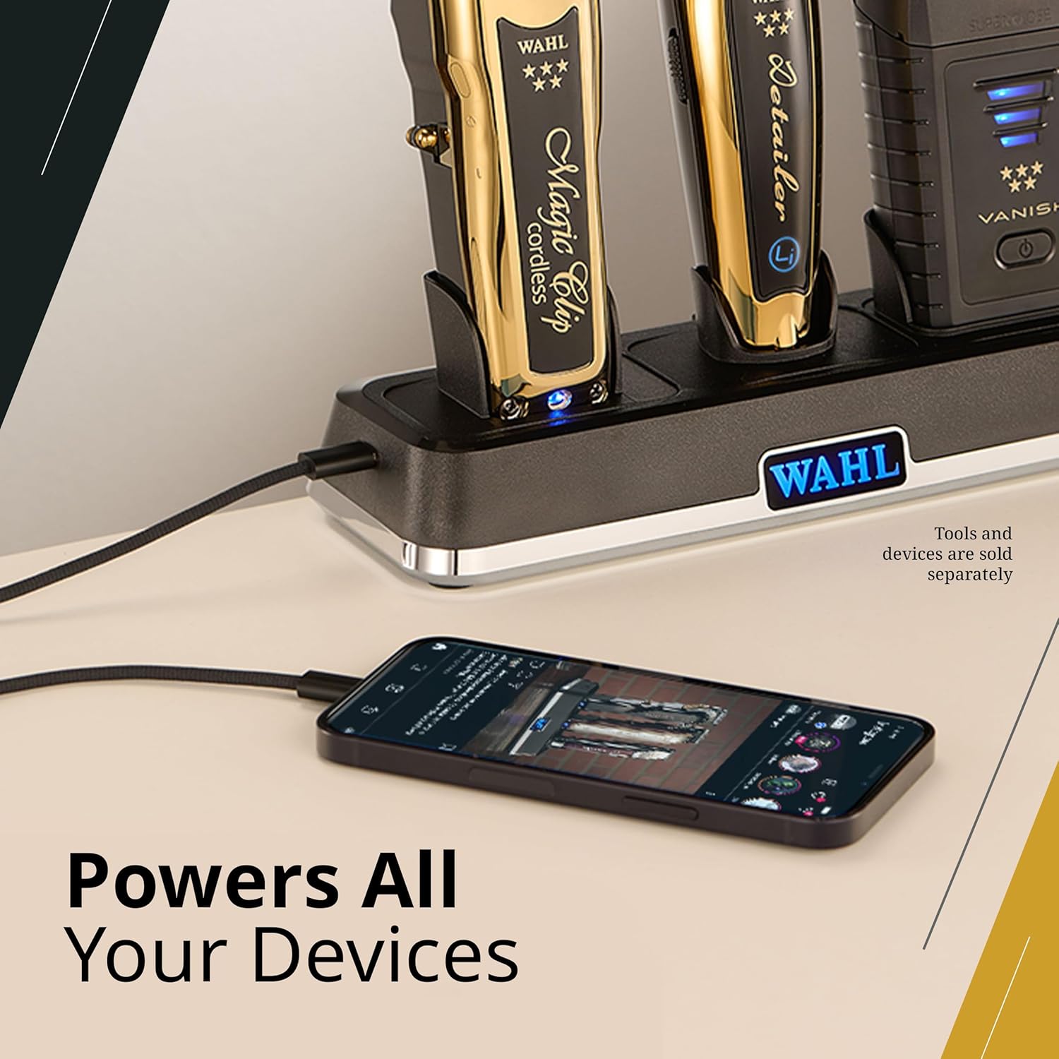 Wahl Professional Power Station - High-Performance Charging Station for Barbers & Stylists