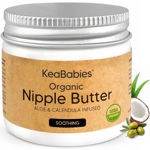 Skiennix Organic Nipple Butter - Natural Relief for Cracked Sore Nipples | 100% Safe Nursing Cream, 2oz