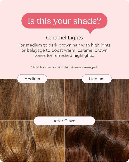 Glaze Super Gloss | Caramel Lights Conditioning Gloss for Medium to Dark Brown Hair – Enhances Color & Boosts Shine