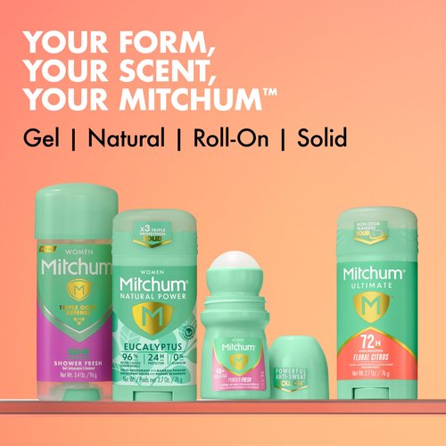 Mitchum Ultimate 72H Odor Protection Women’s Antiperspirant & Deodorant, Invisible Solid, Floral Citrus, 2 pack