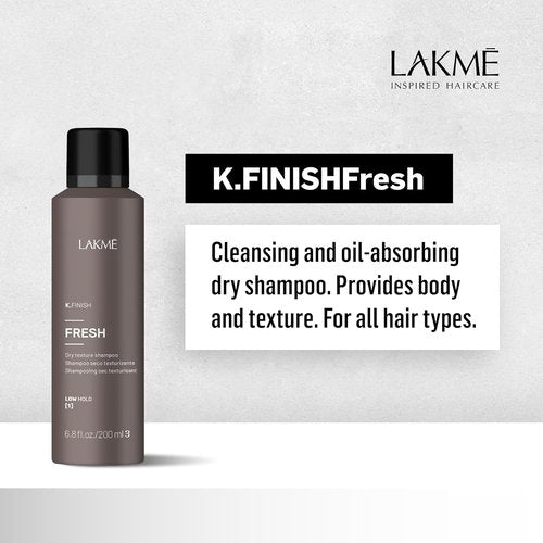 LAKMÉ K.Finish Dry Shampoo - Fresh Texturizing Spray for Hair Volume | 6.8 Fl Oz
