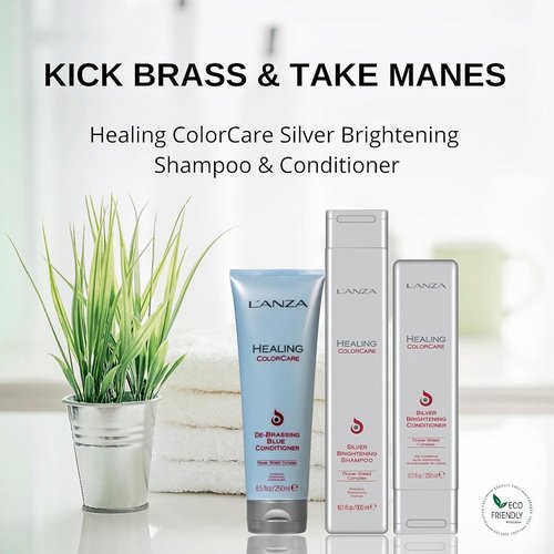 L'ANZA Healing Colorcare Purple Shampoo - Neutralizes Brass & Brightens Blonde | Sulfate-Free, Moisturizing