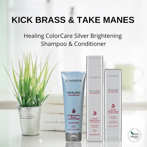 L'ANZA Healing ColorCare Ultra De-Brassing Professional Blue Conditioner, Color Toning Haircare to Eliminate Unwanted Brassiness, Sulfate-free Formula (8.5 Fl Oz)
