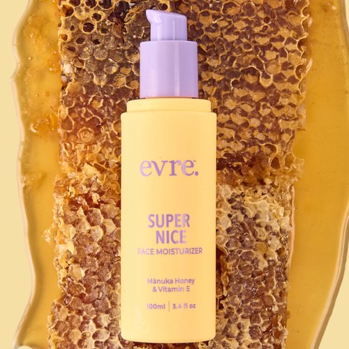 Evre Super Nice Manuka Honey & Vitamin E Teen Face Moisturizer, Hydrates, Soothes & Protects Young Skin, Natural, Cruelty-Free & Palm-Free, Great for Sensitive Skin 3.4 Fl Oz