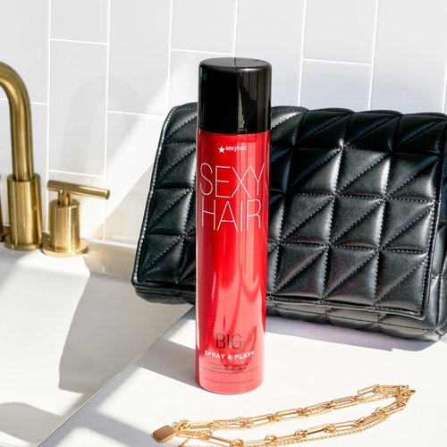 SexyHair Big Spray & Play Volumizing Hairspray - Long-Lasting Hold & Shine | Humidity Resistant for All Hair Types