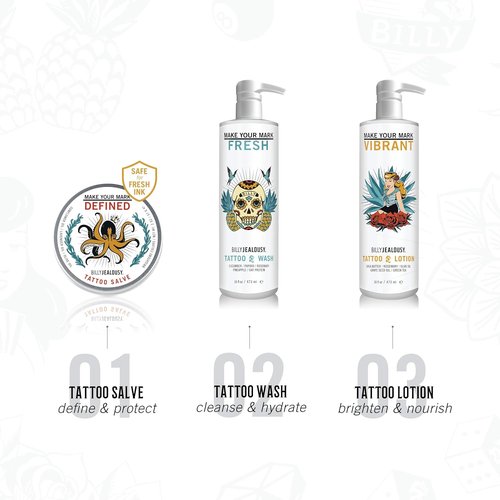 Billy Jealousy Make Your Mark Tattoo Salve - Nourishing Aftercare with Vitamin E & Lavender Oils | 2 oz