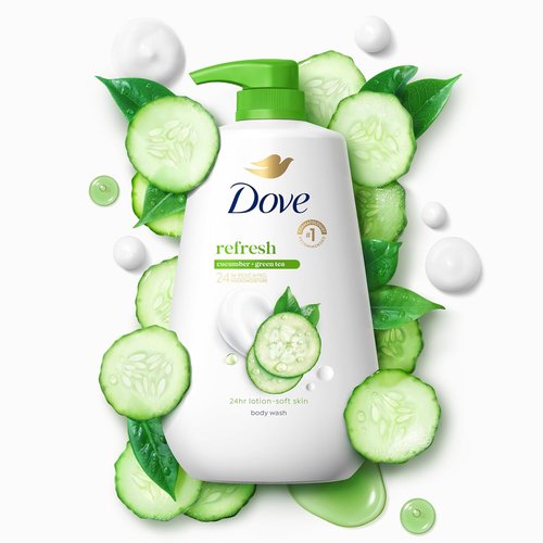 Dove Body Wash - Refreshing Cucumber & Green Tea | 24HR Moisturizing Cleanser, 30.6 oz