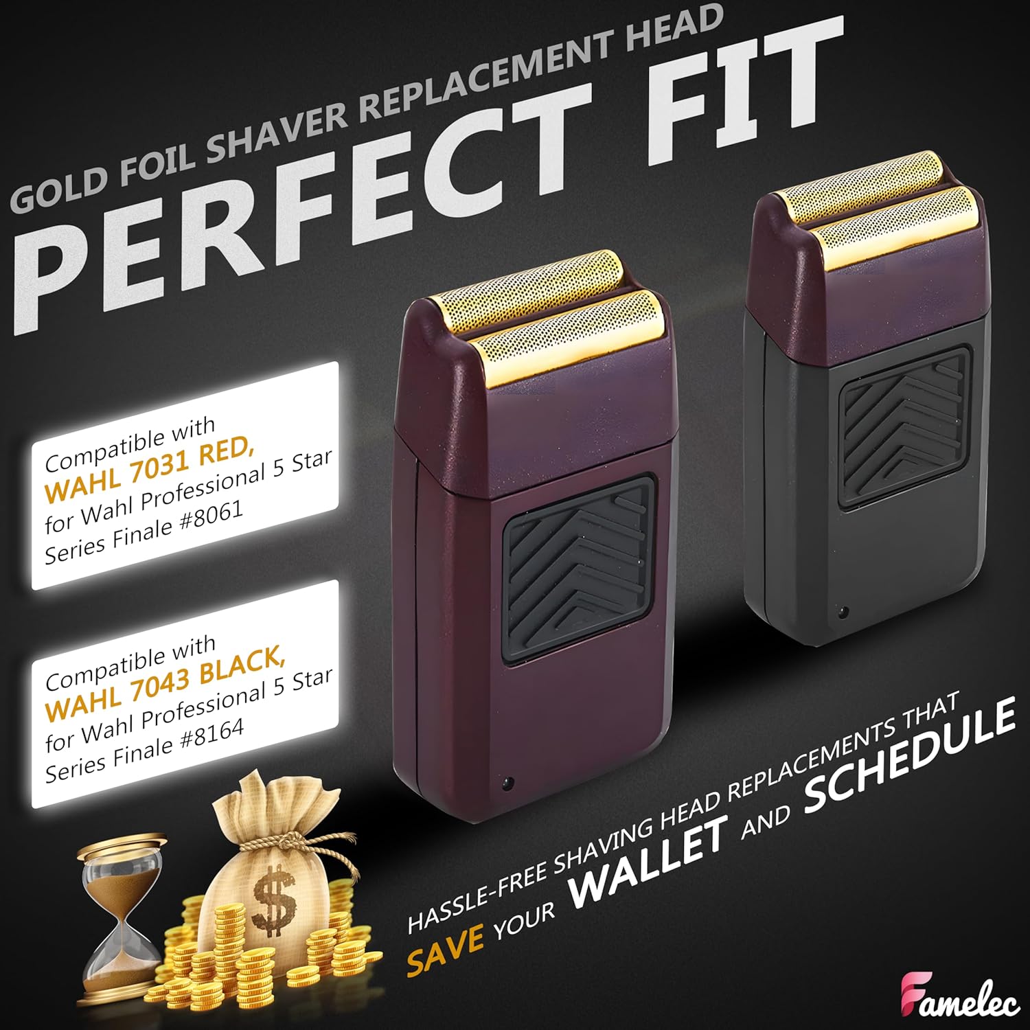 Wahl 5 Star Series Shaver Foil Replacement - Professional Gold Foil for Close Shaving | 2 Pack
