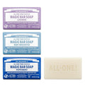Dr. Bronner's Pure-Castile Soap Bars - Vegan, Organic & Regenerative Oils - Variety 3-Pack: Peppermint, Lavender, Unscented