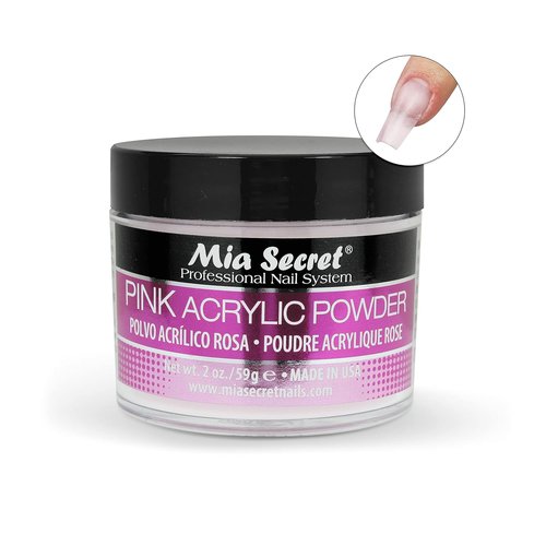 Mia Secret Pink Acrylic Powder - Professional Nail System for Stunning Manicures | 2 OZ