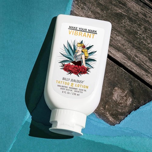 Billy Jealousy Tattoo Lotion - Nourishing Aftercare with Shea Butter & Green Tea Extract | All Skin Types