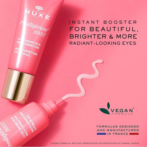 Nuxe Prodigieuse Boost Eye Balm Gel - Reduces Puffiness & Dark Circles with Jasmine Extract | 0.51 Fl Oz