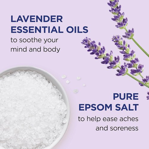 Dr Teal's Epsom Magnesium Salt Soak - Soothe & Sleep with Lavender, 3 lb (Pack of 4)