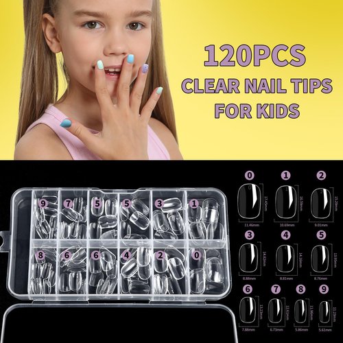 FANDAMEI Nail Kit for Girls, Press on Nails for Teens, Nail Polish Set for Girls, False Nail Tips for Teens, Nail Stickers, 3D Rhinestone Stickers Face Gems, Nail Glitter, Nail Art Tool Kit