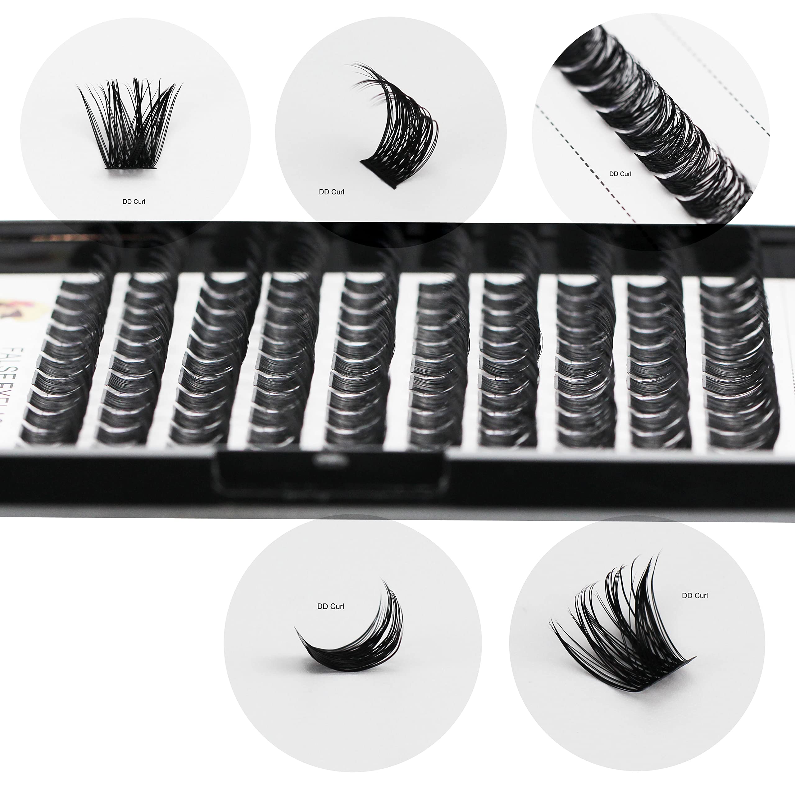 →VAYATOR Lashes Mixed Kit/False Lashes Lash Bond & Seal Kit Multiple styles To Choose 8-20mm Mix D Curl/DD Curl Makeup Cluster Grafting Eyelashes Individual Extension (DD Curl-18mm)
