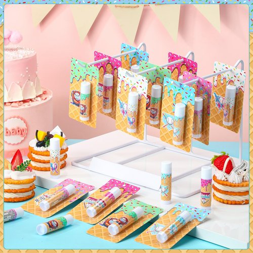 Loopeer 15 Pcs Ice Cream Drip Baseball Party Favors Gifts Decorations Bulk Ice Cream Drip Lip Balms Sports Baseballs Team Gifts Birthday Party Favors Inspirational Supplies for Teen Adults