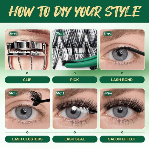 Lash Clusters 96pcs Individual Lashes Y01 D Curl 8-12MIX Cluster Lashes KEYYOU Volume Wispy Lash Extension Soft&Comfortable Easy DIY at Home(Y01,D-8-12MIX)