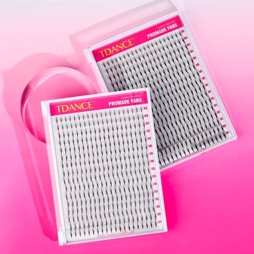 TDANCE Premade Fans Eyelash Extensions 320 Fans Pre Made Fans Lash Extensions Middle Stem Heat Bonded Premade Lash Fans Volume Lash Extensions(320-WISPY-7D-0.05-D-8-15mm)