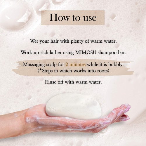 Mimosu Hair Growth Shampoo Bar - Fermented Rice Water 2-in-1 Formula | 5oz, Unscented, pH Balanced for Oily Hair