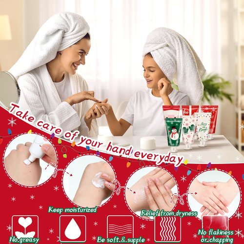 72 Pieces Secret Santa Gift Set: Mini Christmas Hand Cream Travel Size Lotion Bulk Holiday Stocking Stuffers Appreciation Gifts for Women Employee Coworker Staff 30ml 6 Natural Plant Fragrance