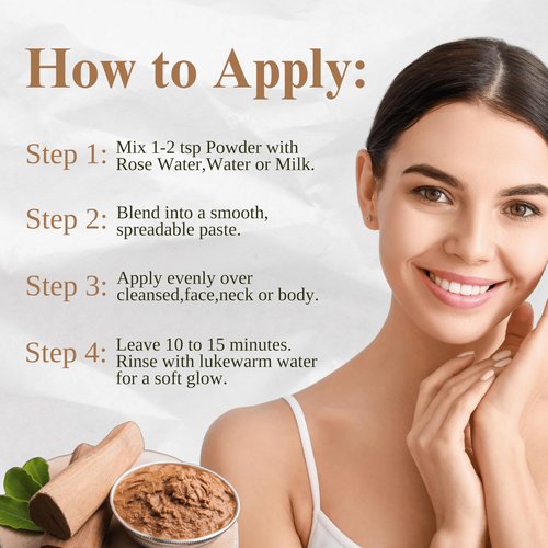 Exotic Veda 100% Pure Sandalwood Powder (Chandan) – Ayurvedic Face Pack, Mask & Tilak for Glowing Skin, Natural Cleansing & Soothing Powder, 100 g / 3.52 oz