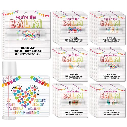 Loopeer Lip Balm Gift Set - 24 Pcs Teacher Appreciation Week Presents | You Are the Balm Theme