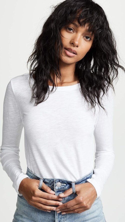 Velvet by Graham & Spencer Women's Lizzie Long Sleeve Tee - Soft, Stylish Comfort in Classic Black