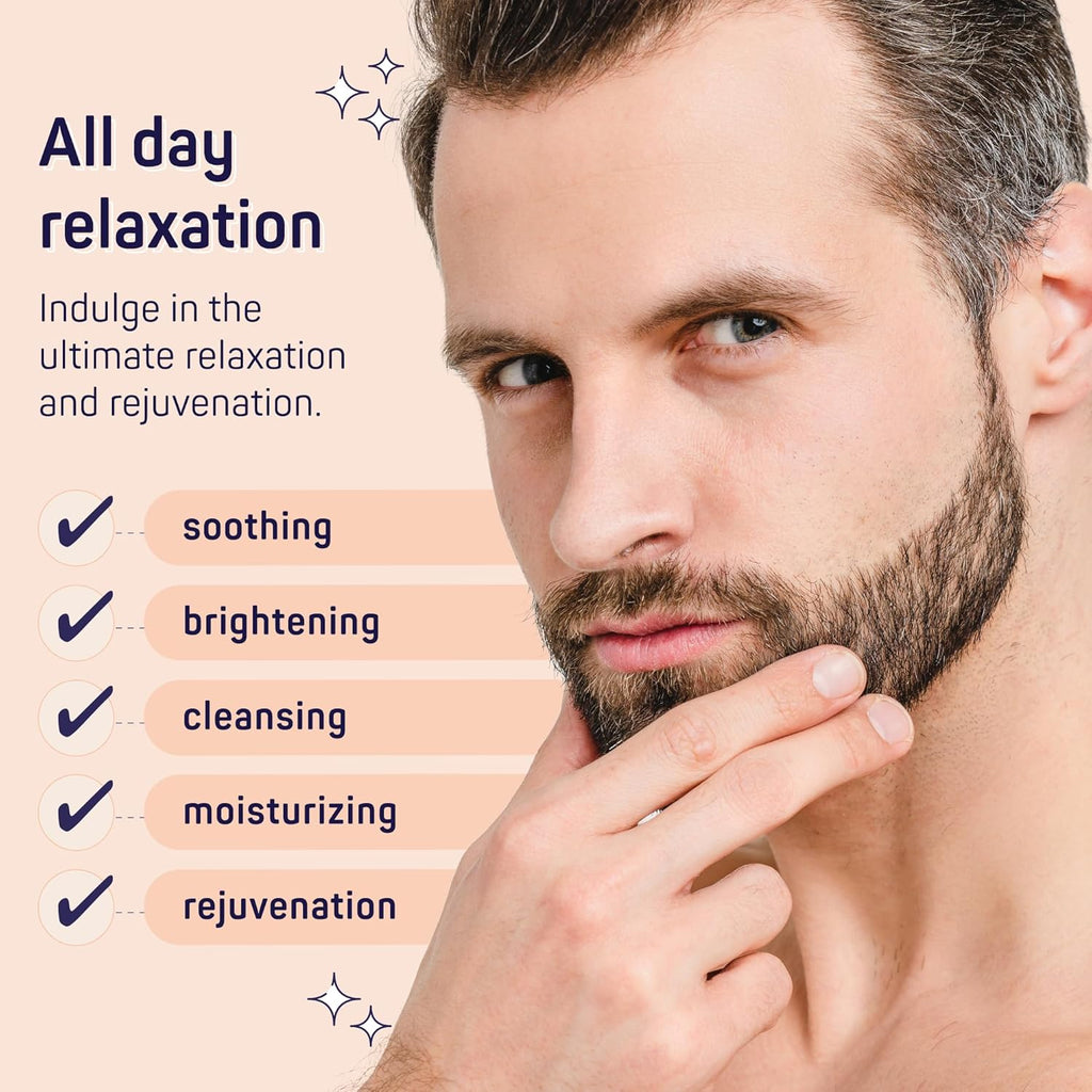 SpaLife Luxury Spa Sandalwood Gift Set for Men - 7-Piece Body Wash & Exfoliating Bundle