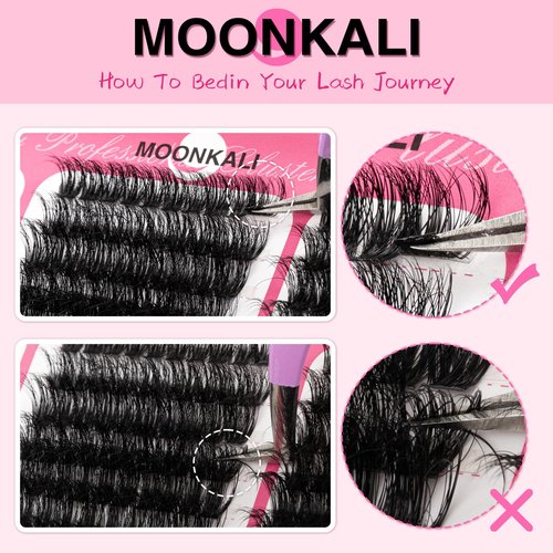Lash Clusters 60D 80D 100D Mix Individual Lashes Clusters Luxury Versatile 3D Full Eyelash Clusters 12-18MM Thick Volume Cluster Eyelash Extensions Waterproof D Curly DIY Fake Mink Eyelashes Extension